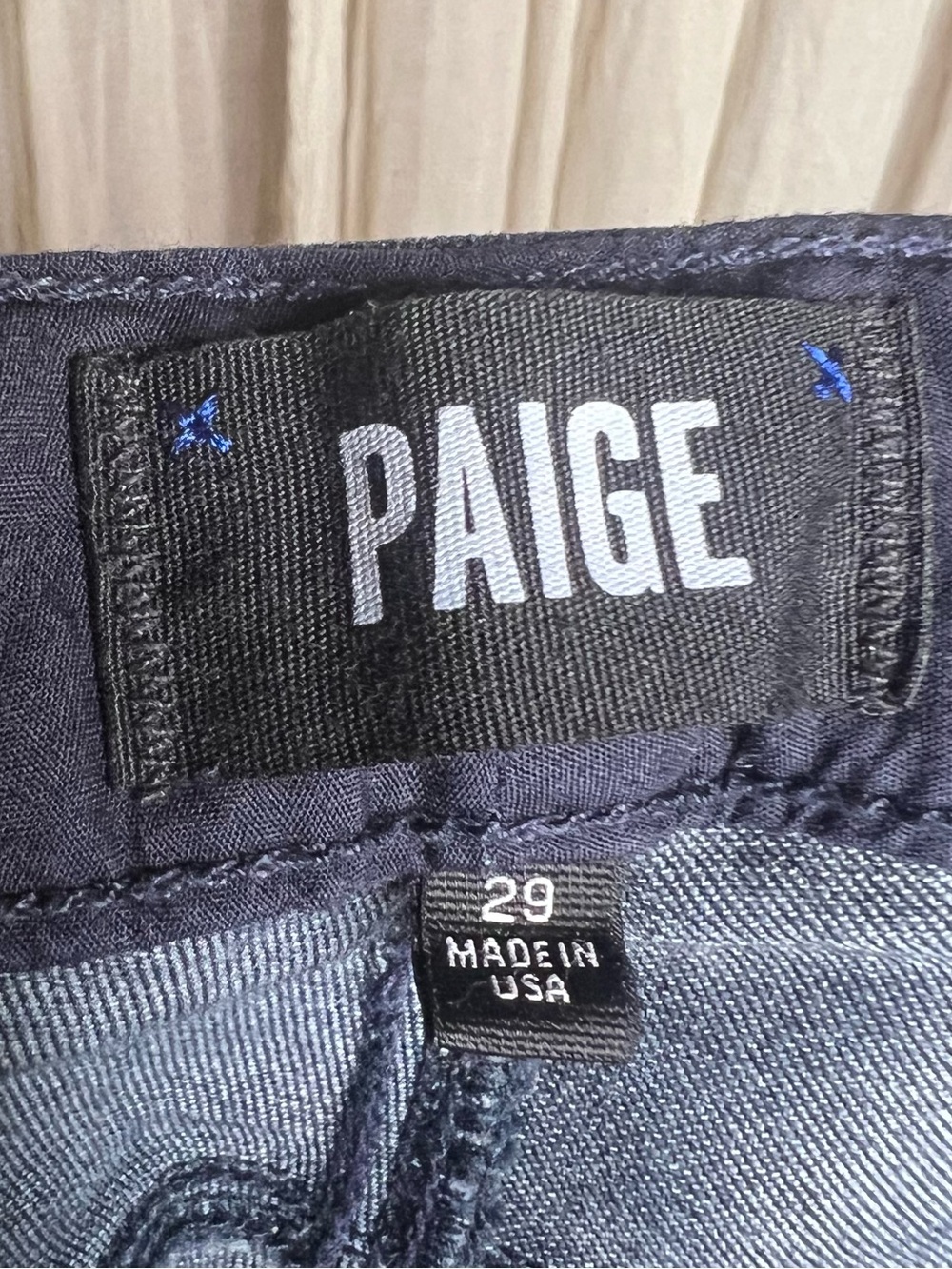 Paige Hoxton Ankle Peg Dark Wash Skinny Jeans - Picture 5 of 6